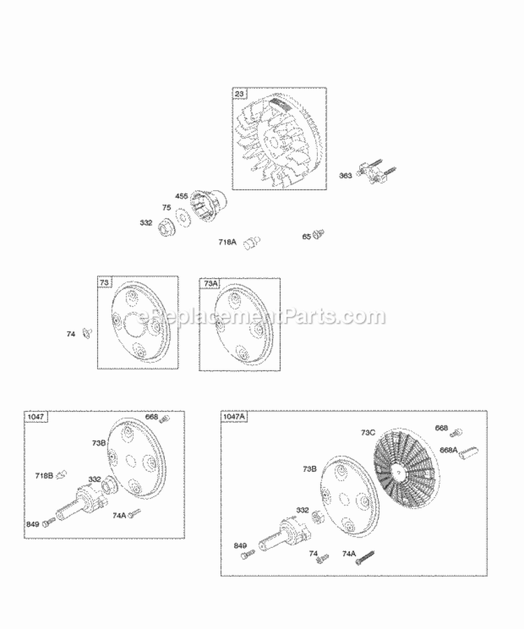Governor Spring Controls Diagram and Parts List for 305440-1409-E1  Briggs and Stratton Engine